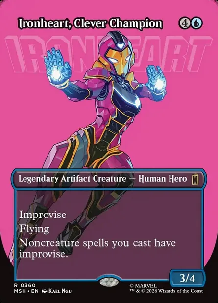 Ironheart, Clever Champion, Magic card MSH 360 — Marvel Super Heroes set