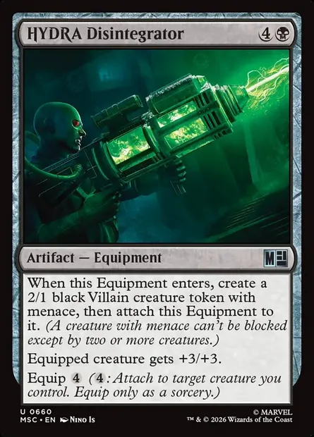 HYDRA Disintegrator, Magic card MSC 660 — Marvel Super Heroes Commander set