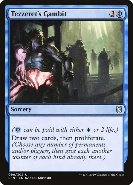 Tezzeret's Gambit, Magic card C19 98 — Commander 2019 set