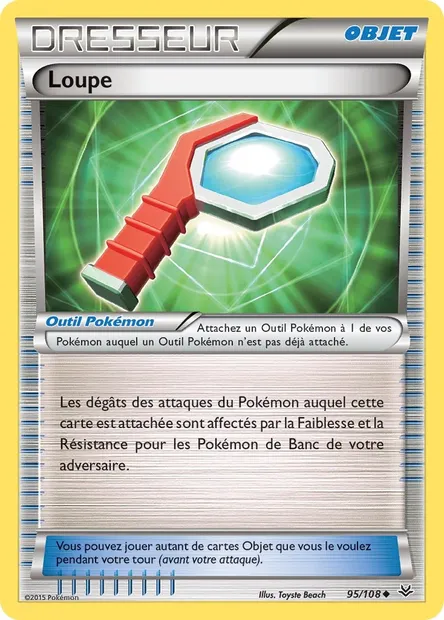 Loupe, carte Pokémon ROS 95 — extension Ciel Rugissant