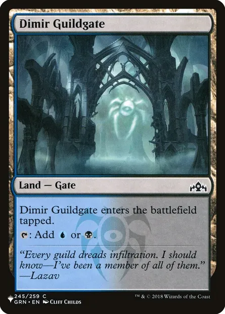 Dimir Guildgate, Magic card PLST GRN-245 — The List set