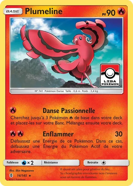 Plumeline, carte Pokémon GRI 14 — extension Gardiens Ascendants