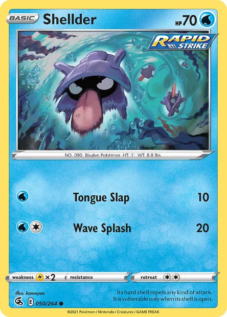 Shellder, Pokémon card FST 50 — Fusion Strike set