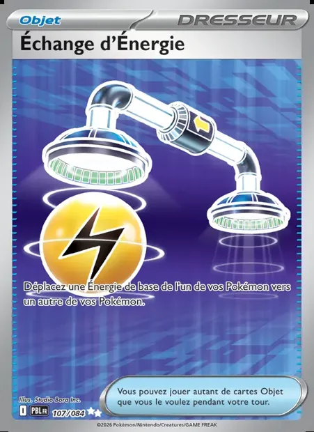Échange d'Énergie, carte Pokémon PBL 107 — extension Nuit Noire