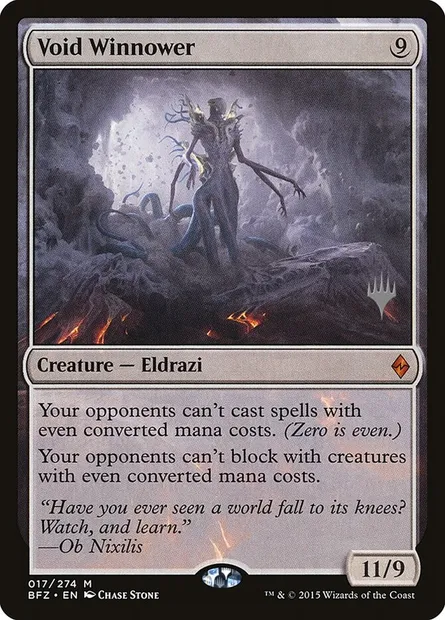Void Winnower, Magic card PBFZ 17p — Battle for Zendikar Promos set