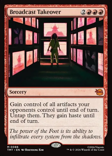 Broadcast Takeover, Magic card TMT 86 — Teenage Mutant Ninja Turtles set