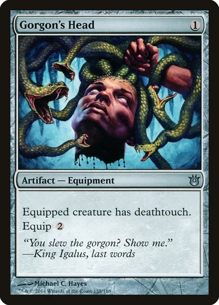 Gorgon's Head, Magic card BNG 158 — Born of the Gods set