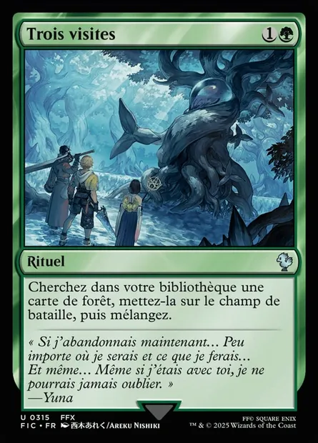 Trois visites, carte Magic FIC 315 — extension Final Fantasy Commander