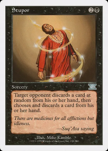 Stupor, Magic card 6ED 158 — Classic Sixth Edition set