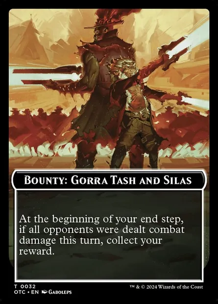 Bounty: Gorra Tash and Silas // Wanted!, Magic card TOTC 32 — Outlaws of Thunder Junction Commander Tokens set