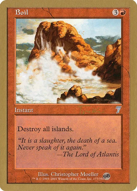 Bouillonnement, carte Magic WC01 jt177sba — extension World Championship Decks 2001