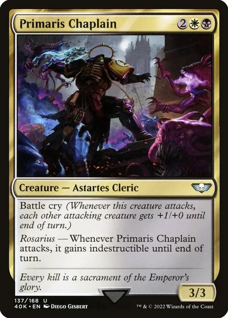 Primaris Chaplain, Magic card 40K 137 — Warhammer 40,000 Commander set