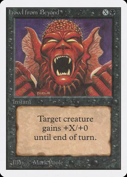 Howl from Beyond, Magic card 2ED 112 — Unlimited Edition set