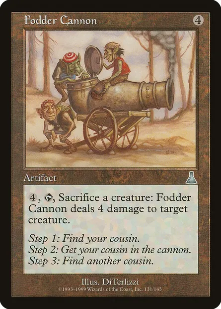 Fodder Cannon, Magic card UDS 131 — Urza's Destiny set
