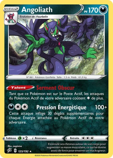 Angoliath, carte Pokémon RCL 125 — extension Clash des Rebelles