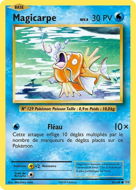 Magicarpe, carte Pokémon EVO 33 — extension Évolutions