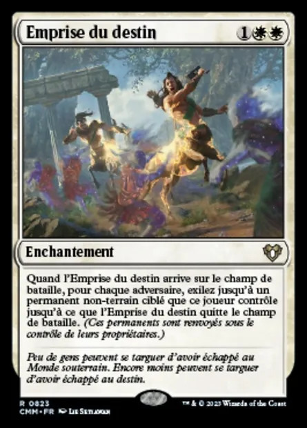 Emprise du destin, carte Magic CMM 823 — extension Commander Masters