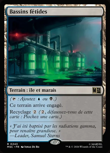 Bassins fétides, carte Magic MSC 243 — extension Marvel Super Heroes Commander