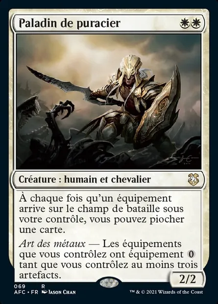 Paladin de puracier, carte Magic AFC 69 — extension Forgotten Realms Commander