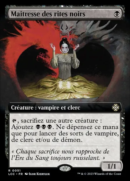 Maîtresse des rites noirs, carte Magic LCC 51 — extension The Lost Caverns of Ixalan Commander