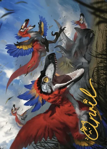 Wrathful Raptors // Wrathful Raptors, carte Magic ALCI 77 — extension The Lost Caverns of Ixalan Art Series