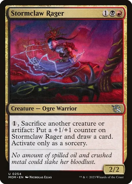 Stormclaw Rager, Magic card MOM 254 — March of the Machine set