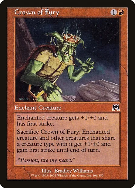 Crown of Fury, Magic card ONS 196 — Onslaught set