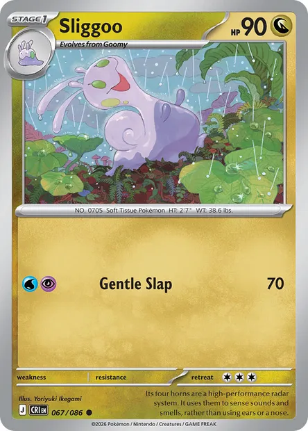 Sliggoo, Pokémon card CRI 067 — Chaos Rising set