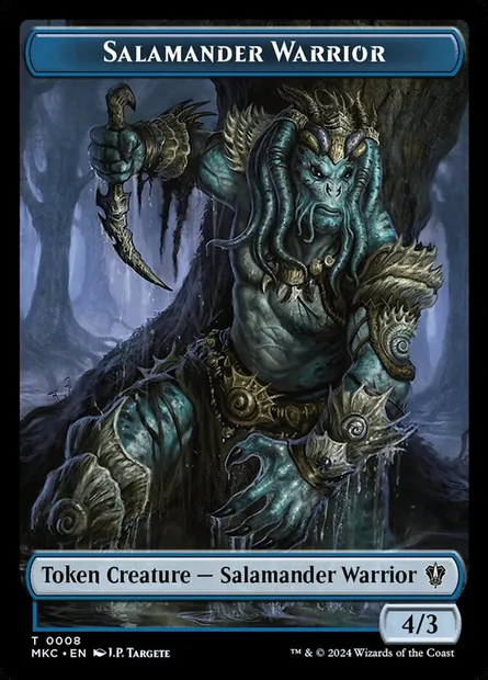 Salamander Warrior, Magic card TMKC 8 — Murders at Karlov Manor Commander Tokens set
