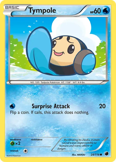 Tympole, Pokémon card PLF 24 — Plasma Freeze set
