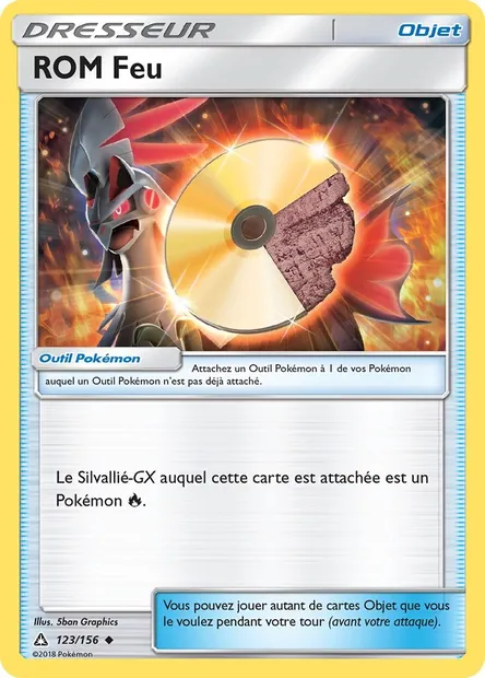 ROM Feu, carte Pokémon UPR 123 — extension Ultra-Prisme