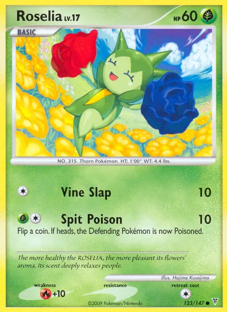 Roselia, Pokémon card SV 123 — Supreme Victors set