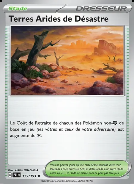 Terres Arides de Désastre, carte Pokémon PAL 175 — extension Évolutions à Paldea