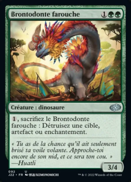 Brontodonte farouche, carte Magic J22 92 — extension Jumpstart 2022