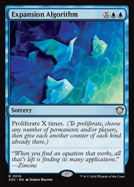 Expansion Algorithm, Magic card SOC 19 — Secrets of Strixhaven Commander set