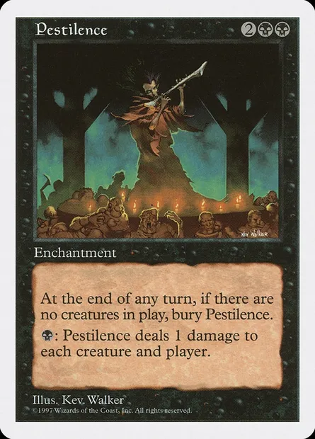 Peste, carte Magic 5ED 186 — extension Cinquième Edition