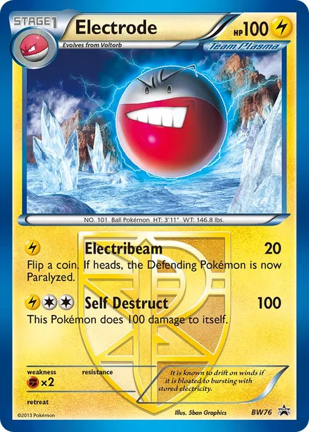 Electrode, Pokémon card BW 76 — BW Black Star Promos set