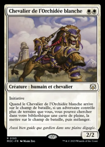 Chevalier de l'Orchidée blanche, carte Magic MOC 193 — extension March of the Machine Commander