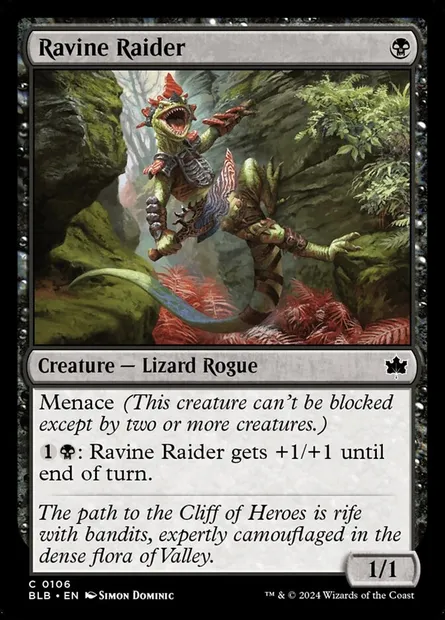 Ravine Raider, Magic card BLB 106 — Bloomburrow set