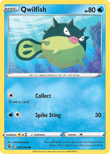 Qwilfish, Pokémon card FST 60 — Fusion Strike set