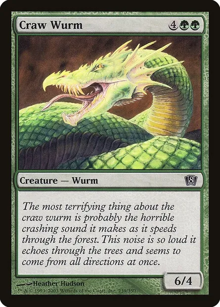 Guivre vorace, carte Magic 8ED 239★ — extension Huitième Edition