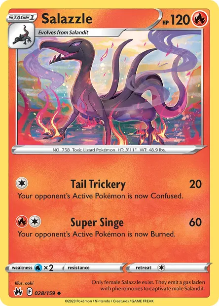Salazzle, Pokémon card CRZ 028 — Crown Zenith set