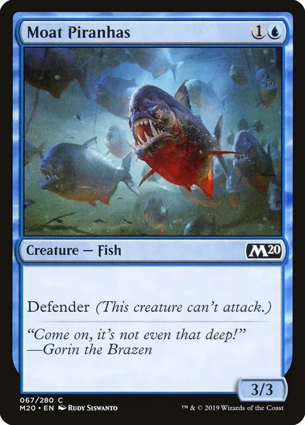 Moat Piranhas, Magic card M20 67 — Core Set 2020 set