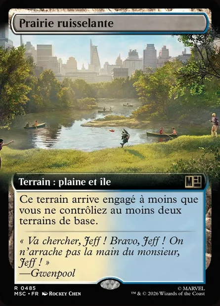 Prairie ruisselante, carte Magic MSC 485 — extension Marvel Super Heroes Commander