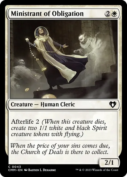 Ministrant of Obligation, Magic card CMM 43 — Commander Masters set
