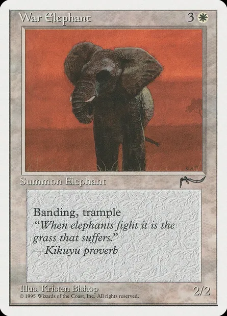 War Elephant, Magic card CHR 13 — Chronicles set