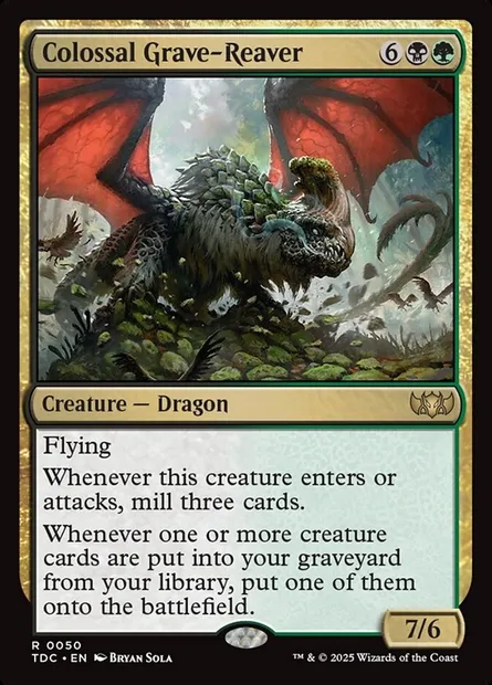 Colossal Grave-Reaver, Magic card TDC 50 — Tarkir: Dragonstorm Commander set