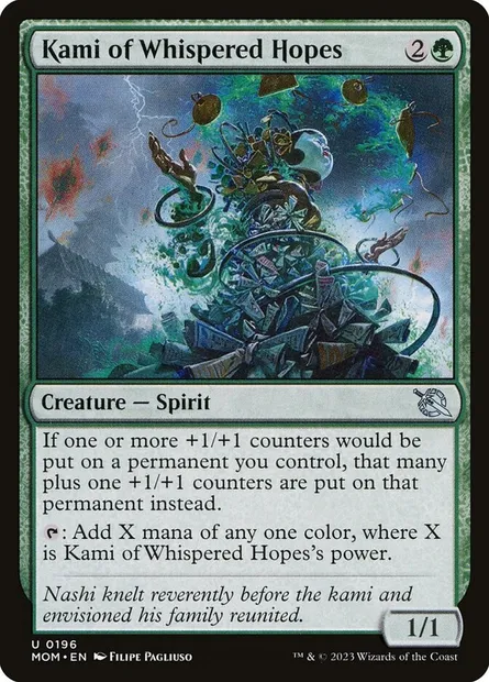Kami of Whispered Hopes, Magic card MOM 196 — March of the Machine set