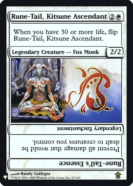 Rune-Tail, Kitsune Ascendant // Rune-Tail's Essence, Magic card PLST SOK-27 — The List set