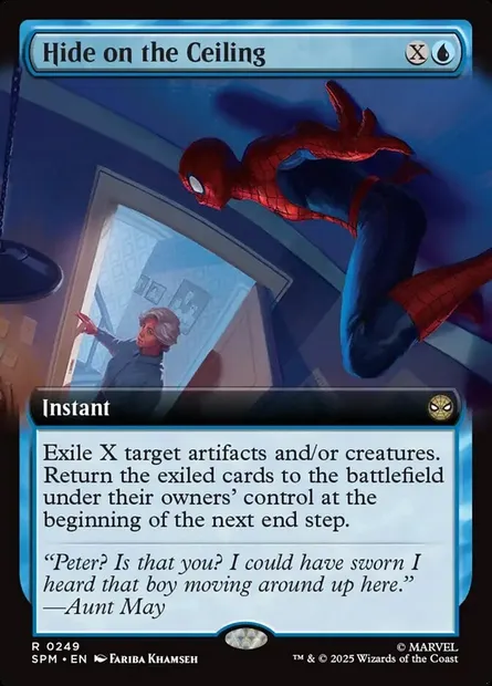 Hide on the Ceiling, Magic card SPM 249 — Marvel's Spider-Man set